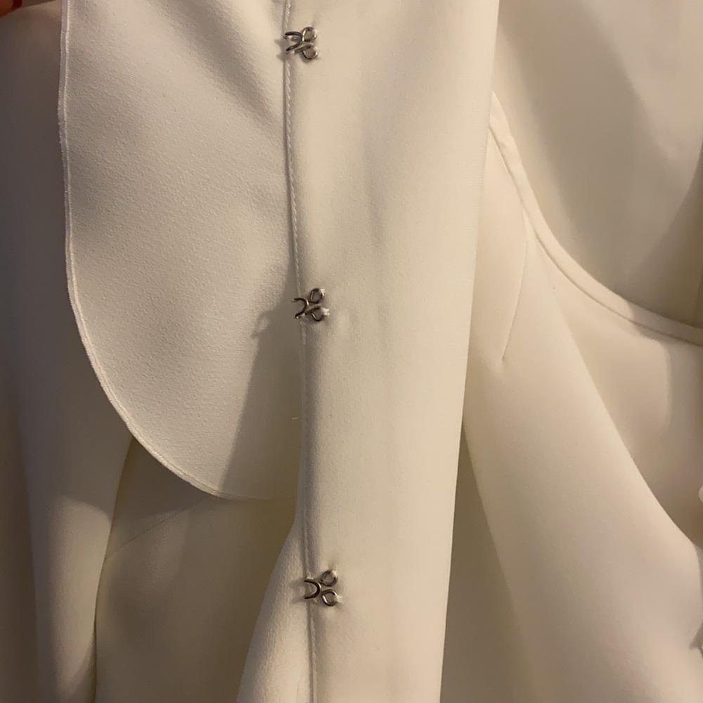 Tahari White Suit Blazer & Skirt Ensemble 10P - Picture 3 of 3
